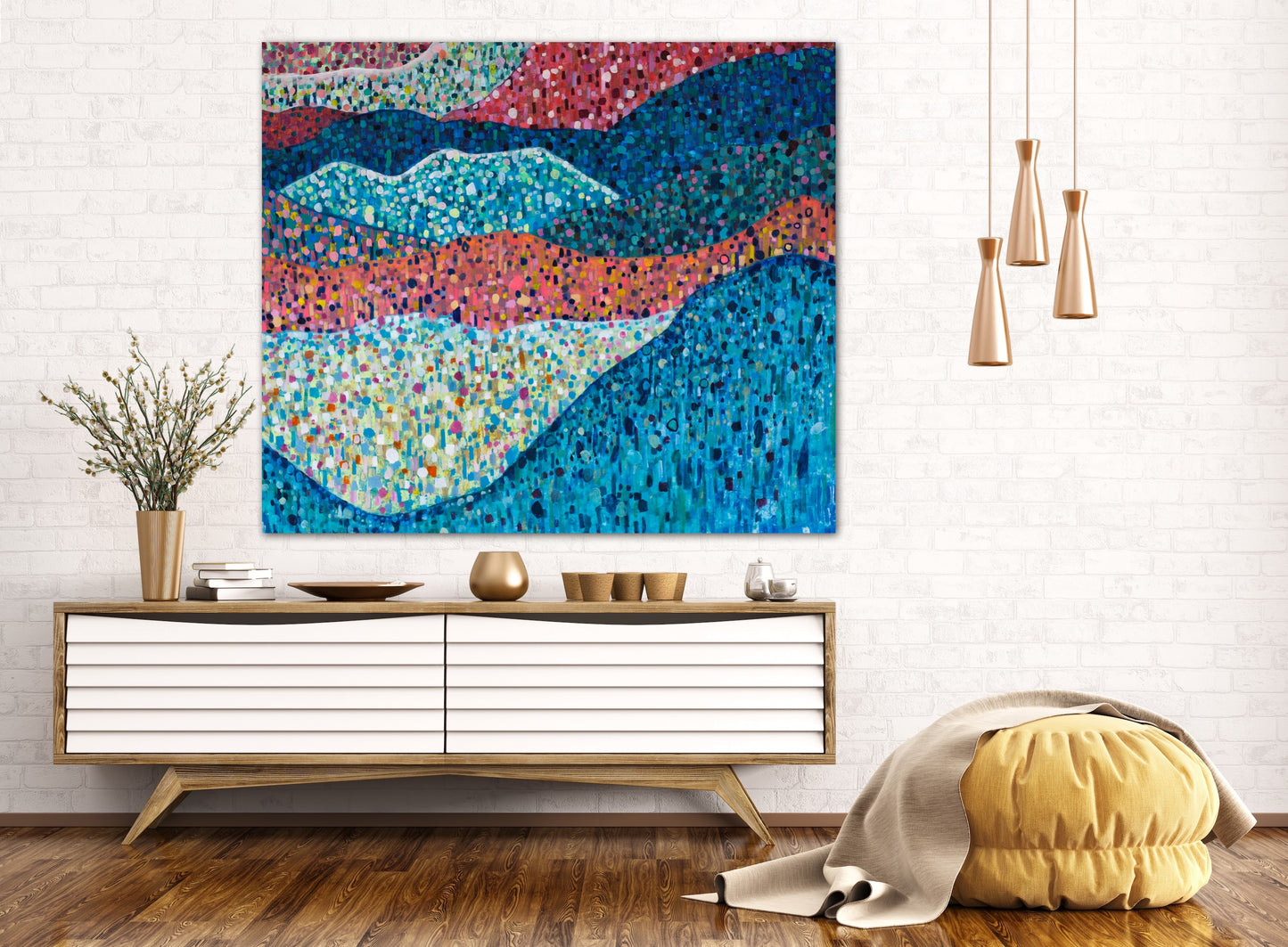 "A View" 128cm x 108cm (50” x 42”)