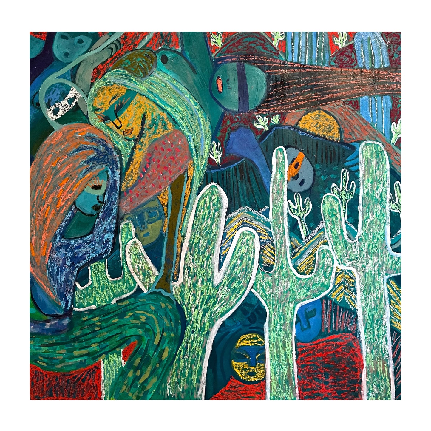 Half Awake, 92cm x 92cm